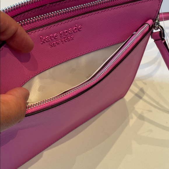 🆕 Kate Spade New York Crossbody Shoulder Bag, Hot Pink, Bright Peony, Zippered - Picture 6 of 12
